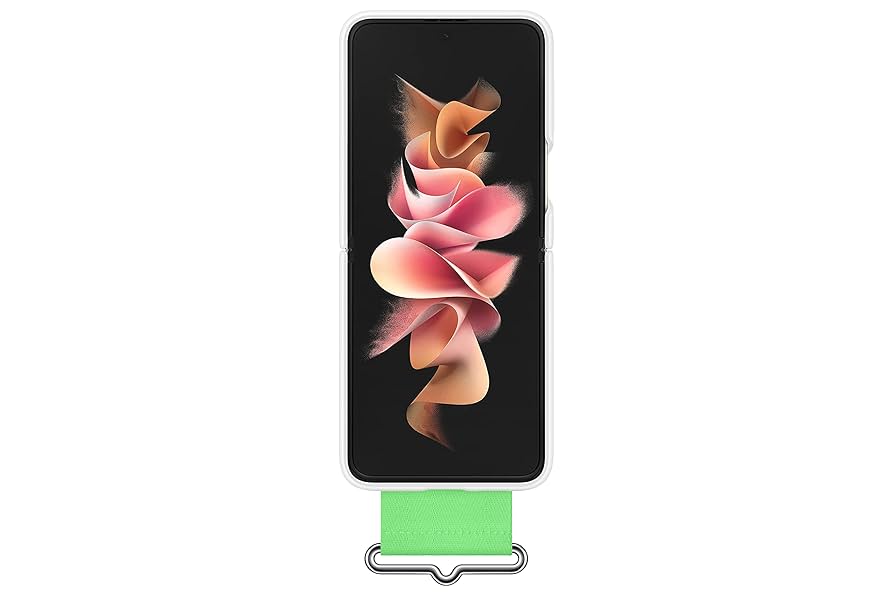 SAMSUNG - Galaxy Z Flip3 Silicone cover Strap 純正品 EF-GF711TWEGUS | Galaxy Z Flip3 5G Silicone Cover with Strap